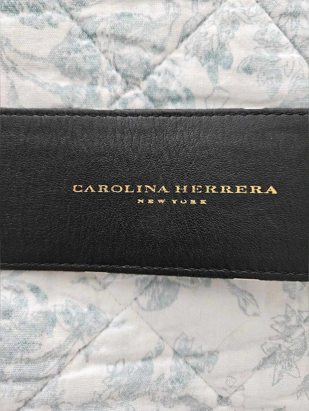 Carolina Herrera Polka Dot Wide Black Belt with Fabric Buckle Size Large